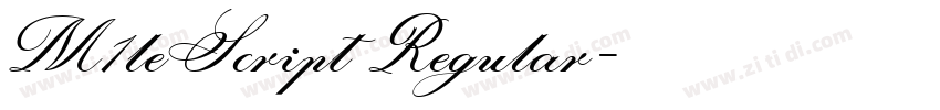 M1leScript Regular字体转换